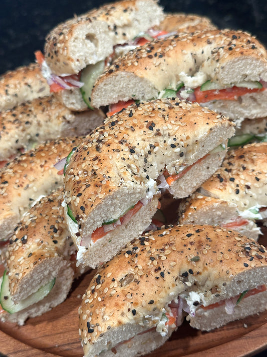 Salmon & Cheese Cream Bagels (Set of 24 halves)