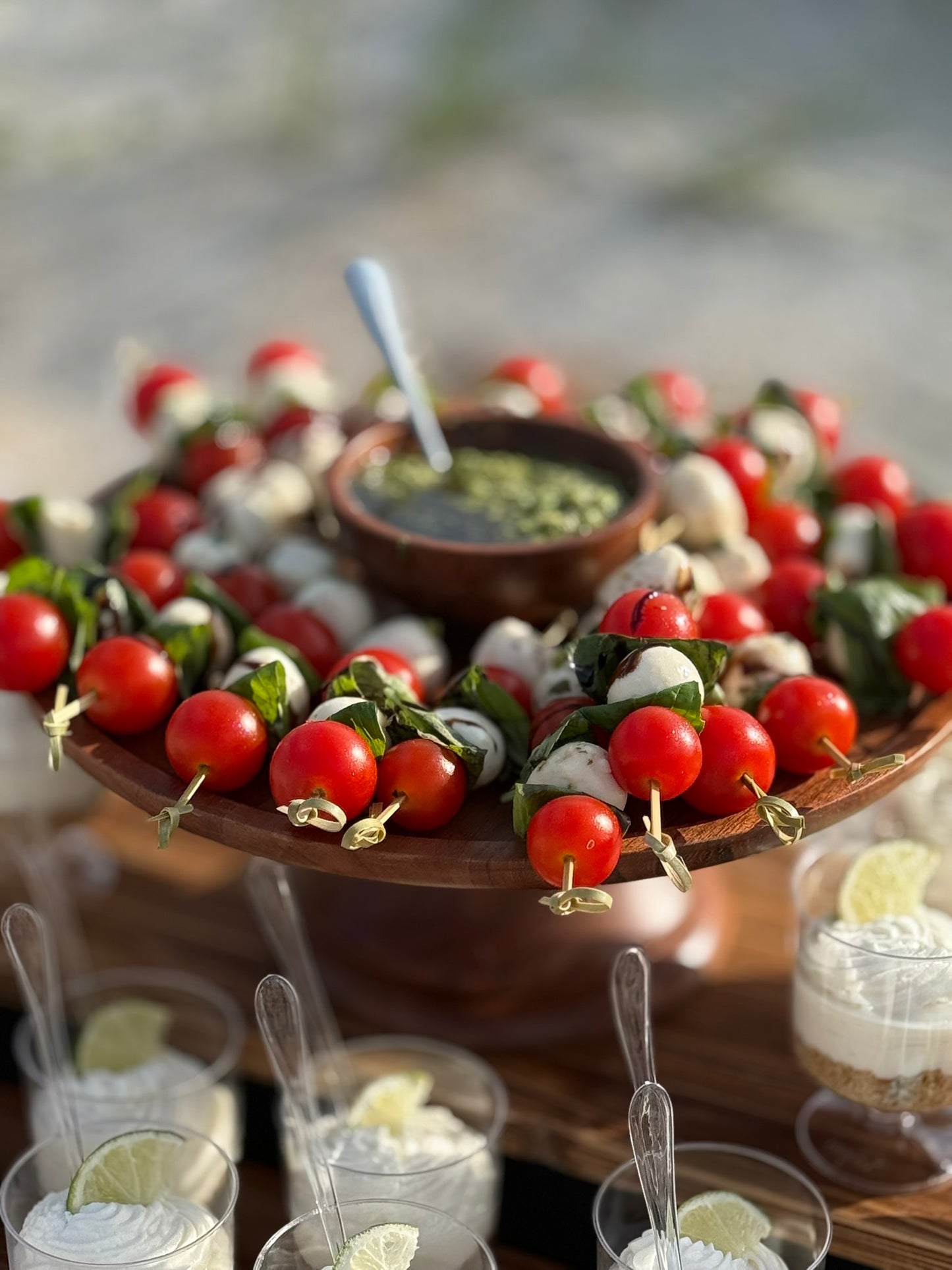 Tomato Basil Skewers Platter (20 Count)